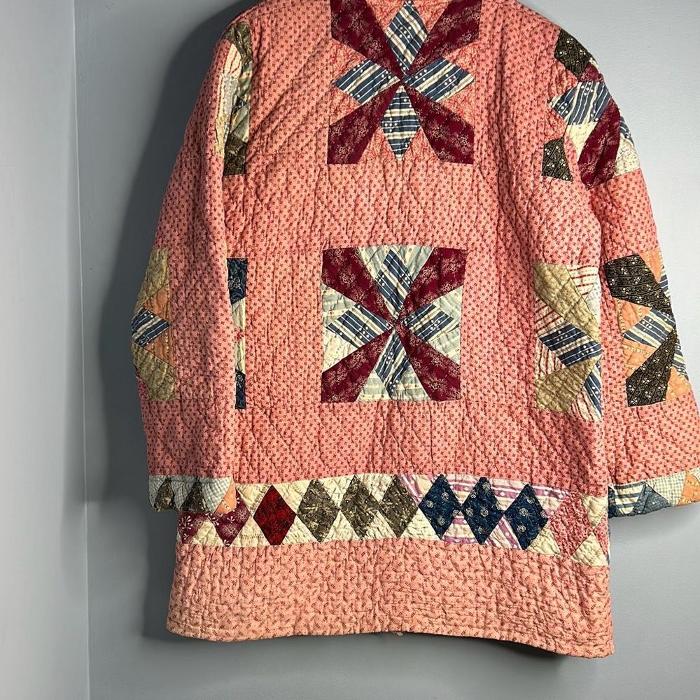 Quilted Patchwork Jacket Medium - image 11
